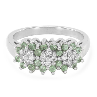 Merelani-Mint-Granat-Silberring