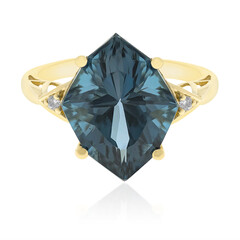 Londonblauer Topas-Goldring