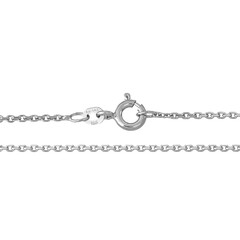 585er Weißgold-Ankerkette diamantiert - 45 cm - 2,8 g