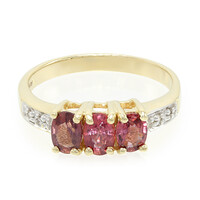 Nicht erhitzter Padparadscha-Saphir-Goldring