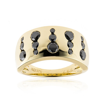 Schwarzer Brillant-Goldring (de Melo)