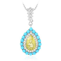 Ouro Verde-Quarz-Silberhalskette (Dallas Prince Designs)