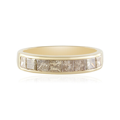 I3 Schokoladen-Diamant-Goldring