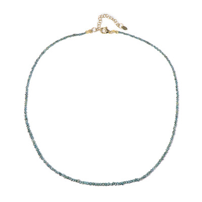Blauer Diamant-Silberhalskette