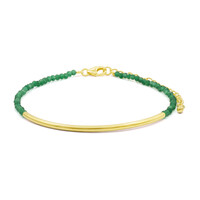 Grüner Achat-Silberarmband