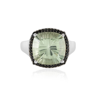 Grüner Amethyst-Silberring