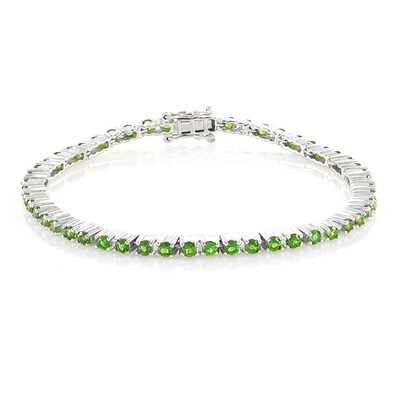 Russischer Diopsid-Silberarmband