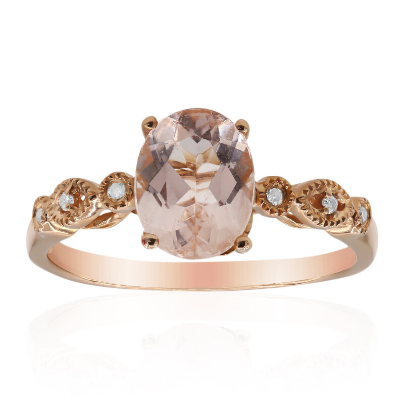 Mosambik AAA Morganit 585 Rose Gold Ring 1 54 ct