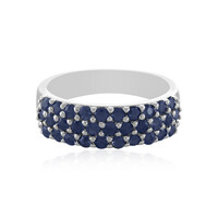 Blauer Saphir-Silberring