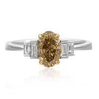SI2 Schokoladen-Diamant-Goldring (CIRARI)