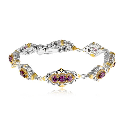 Purpurfarbener Farbwechsel-Granat-Silberarmband (Gems en Vogue)