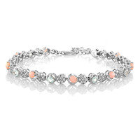 Edelstein-Silberarmband