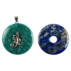 Donutset Amazonit und Lapislazuli