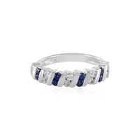 Blauer Saphir-Silberring