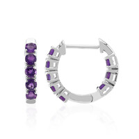 Sambia-Amethyst-Silberohrringe