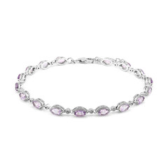 Bolivianischer Amethyst-Silberarmband
