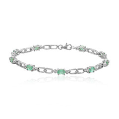 Sambia-Smaragd-Silberarmband