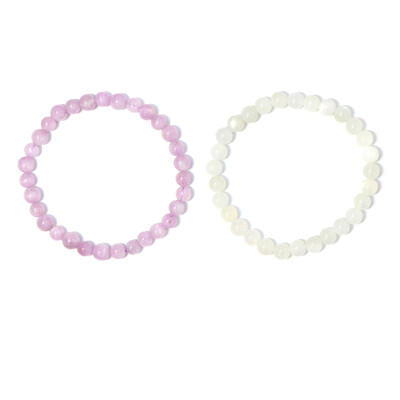 2er Set Edelstein-Armbänder