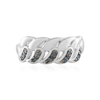 Blauer SI1 Diamant-Silberring