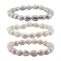 Süßwasserzuchtperlen-Silberarmbänder (TPC)