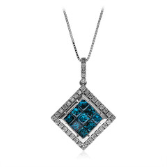Blauer SI2 Diamant-Goldhalskette