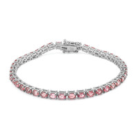 Brasilianischer Pinkfarbener Turmalin-Silberarmband