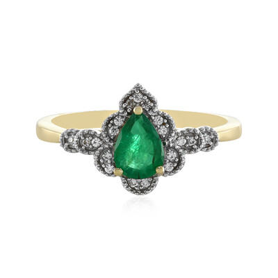 Sambia-Smaragd-Goldring (Adela Gold)