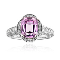 Pinkfarbener Diaspor-Goldring (AMAYANI)