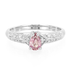 Padparadscha-Saphir-Silberring