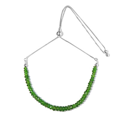 Russischer Diopsid-Silberarmband