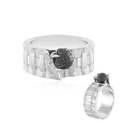Silberfarbener Diamant-Silberring