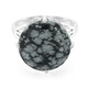 Schneeflocken-Obsidian-Silberring