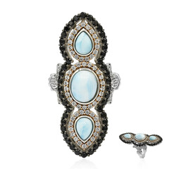 Larimar-Silberring (Dallas Prince Designs)