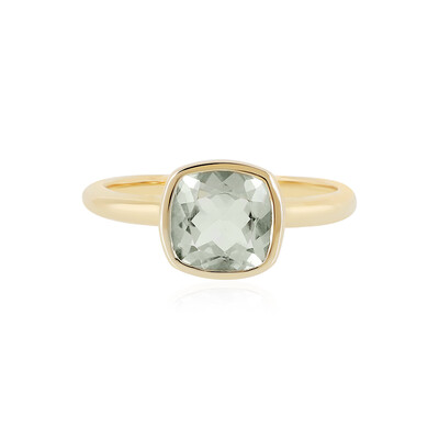 Grüner Amethyst-Silberring