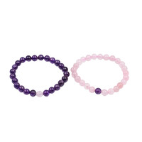 2er Set Edelstein-Armbänder