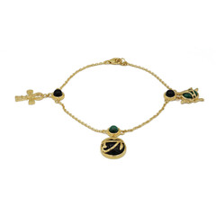 Schwarzer Onyx-Silberarmband