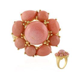 Australischer Pinkfarbener Opal-Silberring