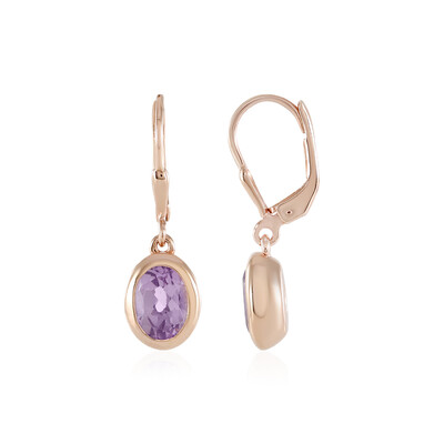 Lavendel-Amethyst-Silberohrringe