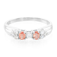 Padparadscha-Saphir-Silberring