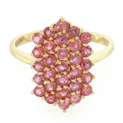 Nicht erhitzter Padparadscha-Saphir-Goldring (AMAYANI)