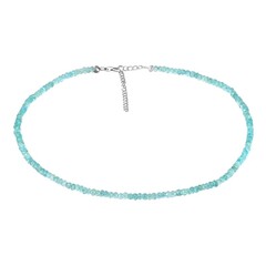 Blauer Apatit-Silberhalskette