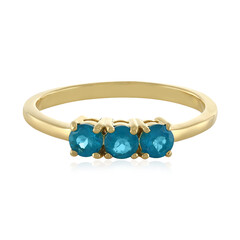 Neonblauer Apatit-Silberring