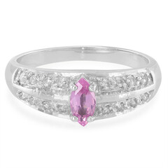 Pinkfarbener Ceylon-Saphir-Silberring