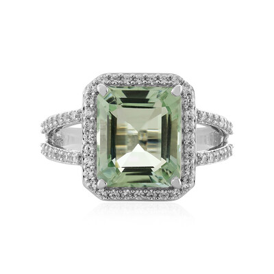 Grüner Amethyst-Silberring