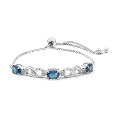 Londonblauer Topas-Silberarmband