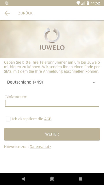 Juwelo App Schritt 1