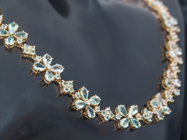 Paraiba-Turmalin-Goldcollier