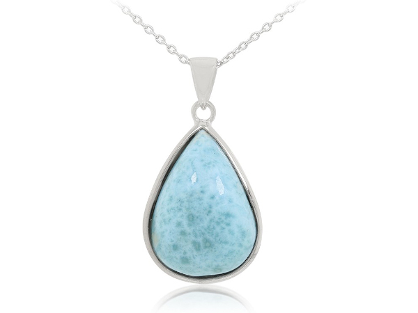 Larimar Silberhalskette