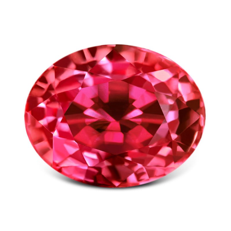 Padparadscha-Saphir im Ovalschliff